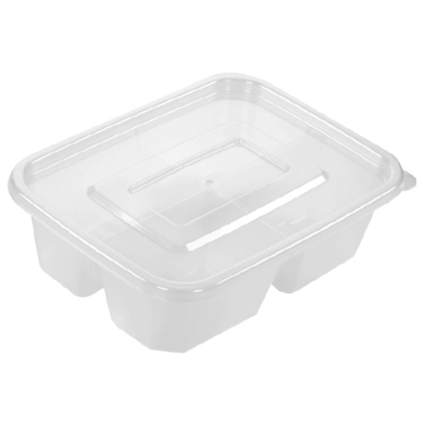 다회용 사각밀폐용기 1.2L 3칸(196x148xH59mm) / 300set 226,000원