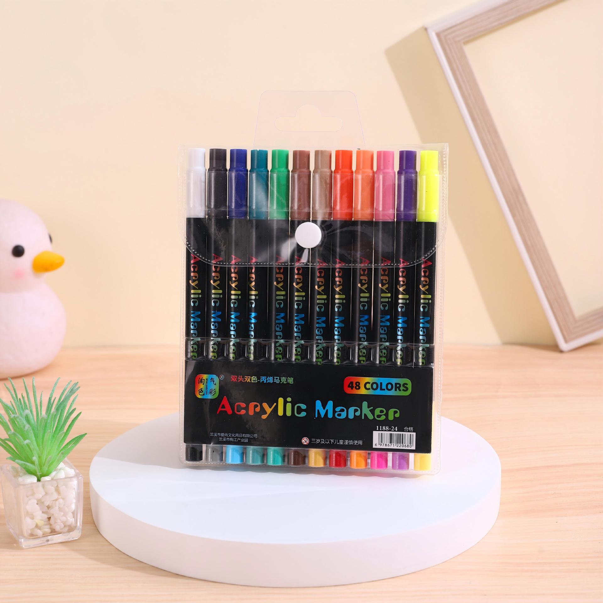 미니플 듀얼 컬러팁 아크릴 마케펜 세트 7,500원