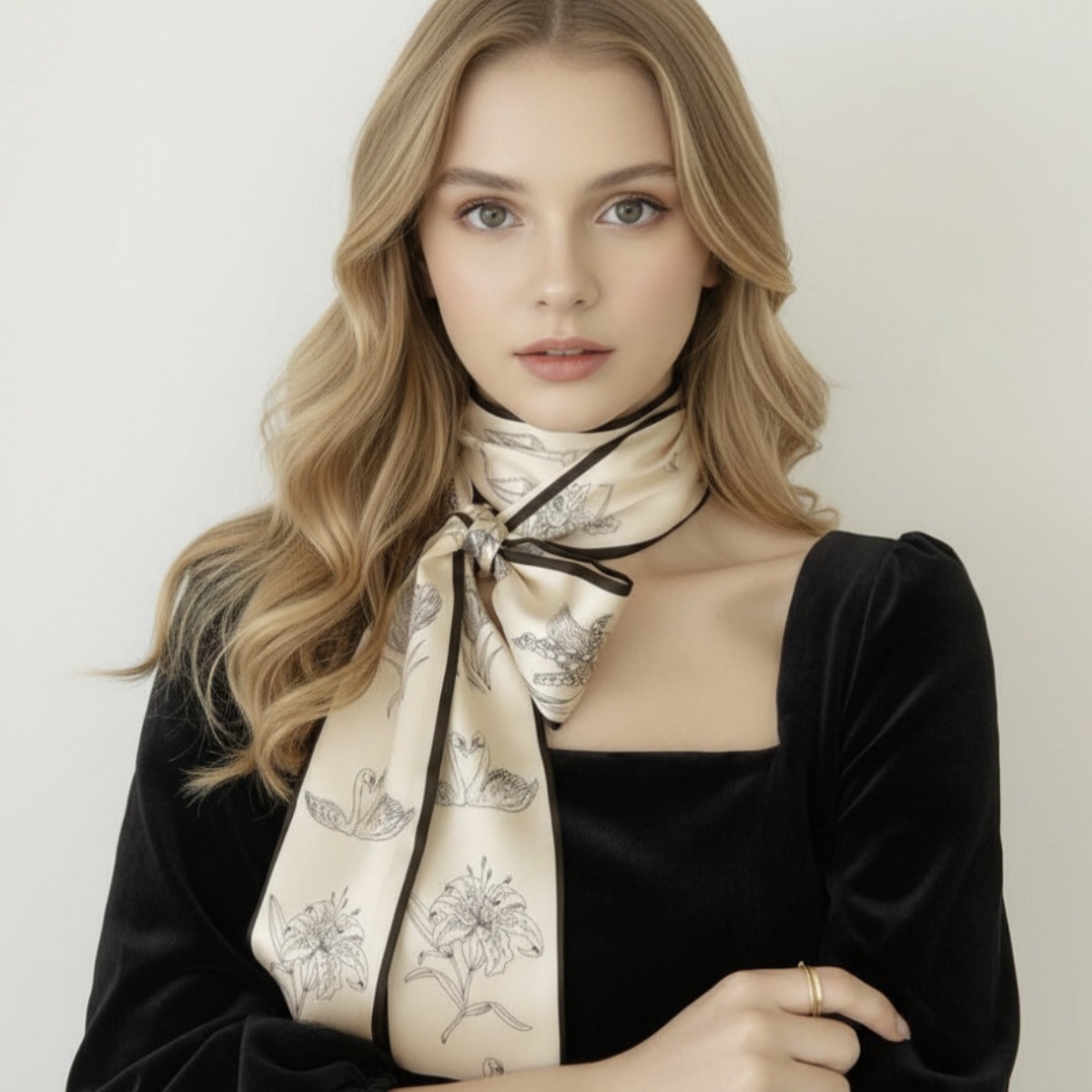 루비앤 롱 타이 실크 롱스카프 스타일링 패션소품 다양한 코디 목 헤어 사계절 스카프 12,150원