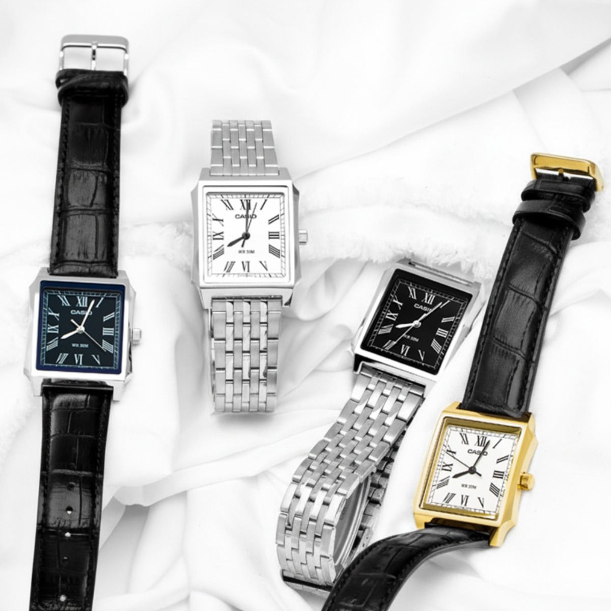 카시오 클래식 사각 스퀘어 비즈니스 메탈 가죽 탱크 손목시계 105,000원