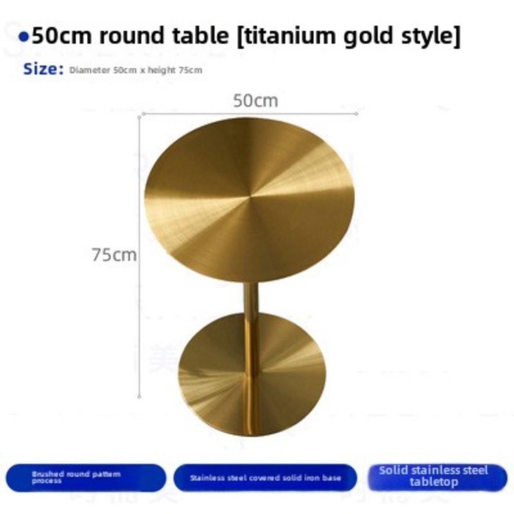 간단한 모던 산업 스타일 카페 스테인레스 스틸 작은 원형 테이블 야외 레저 다리미 금속 식탁 295,700원