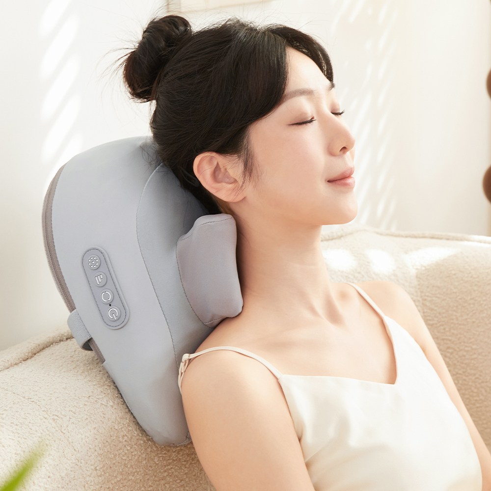 아우리넥스 프리미엄 목 어깨 베개 마사지기, 그레이, YHD18650 45,500원