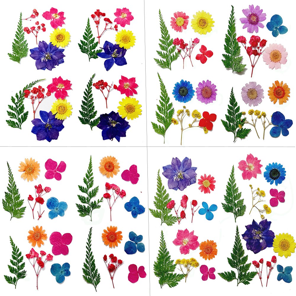 압화 (1인팩X4세트) 공예재료 책갈피 편지 꾸미기 캘리그라피 레진 꽃재료 누름꽃 4,980원