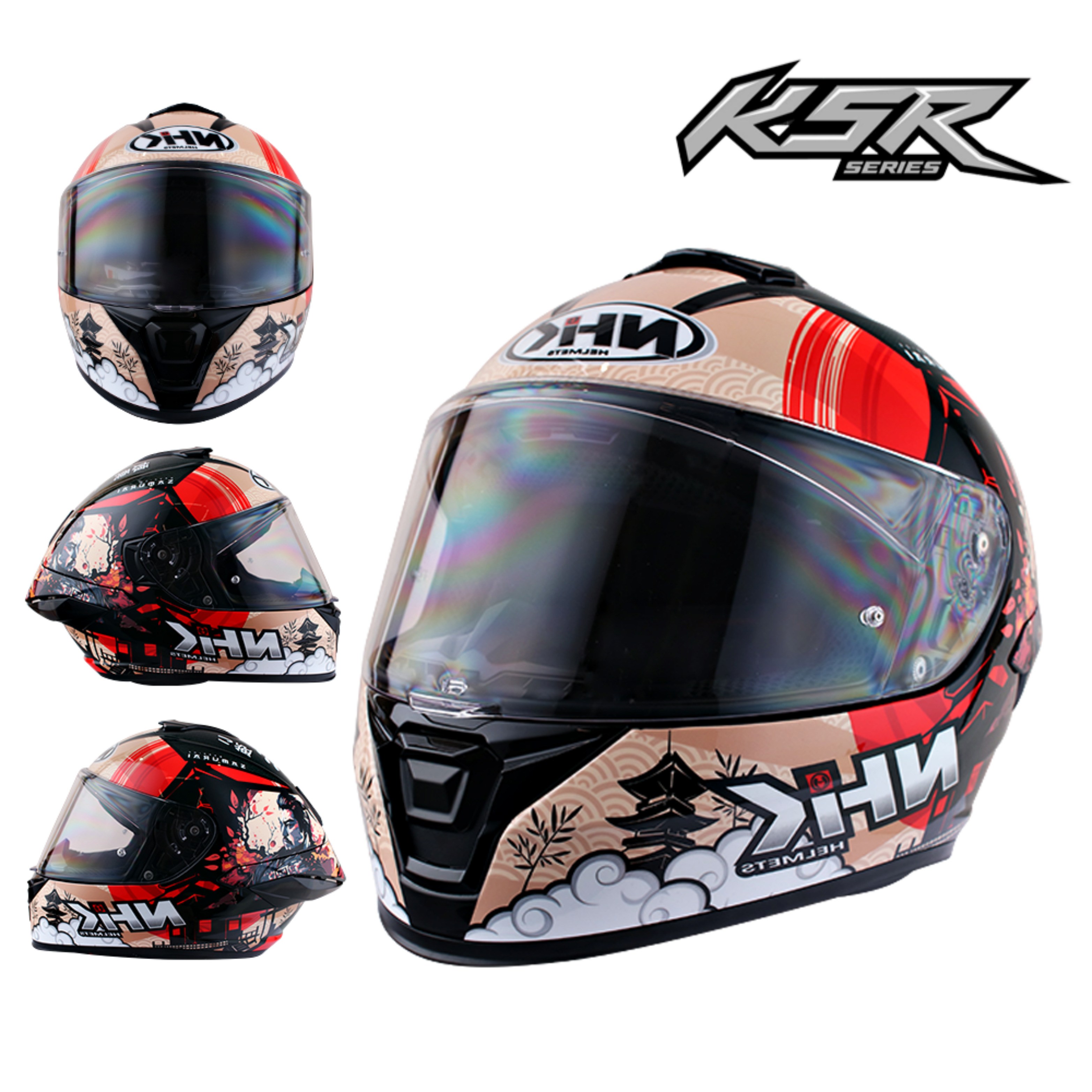 NHK K5R 풀페이스 오토바이 헬멧 소두핏 바이크 헬멧 경량 더블D링 워리어 블랙 150,000원