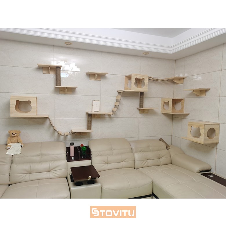 스토비투 고양이 벽걸이 선반 하우스 벽 구름다리 가구 캣 월 브릿지 198,000원