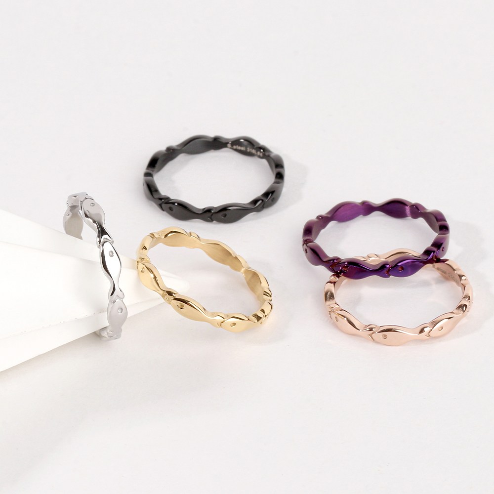 VARAM 행운 소원 성취 물고기 반지 써지컬 316L 스틸 12,800원