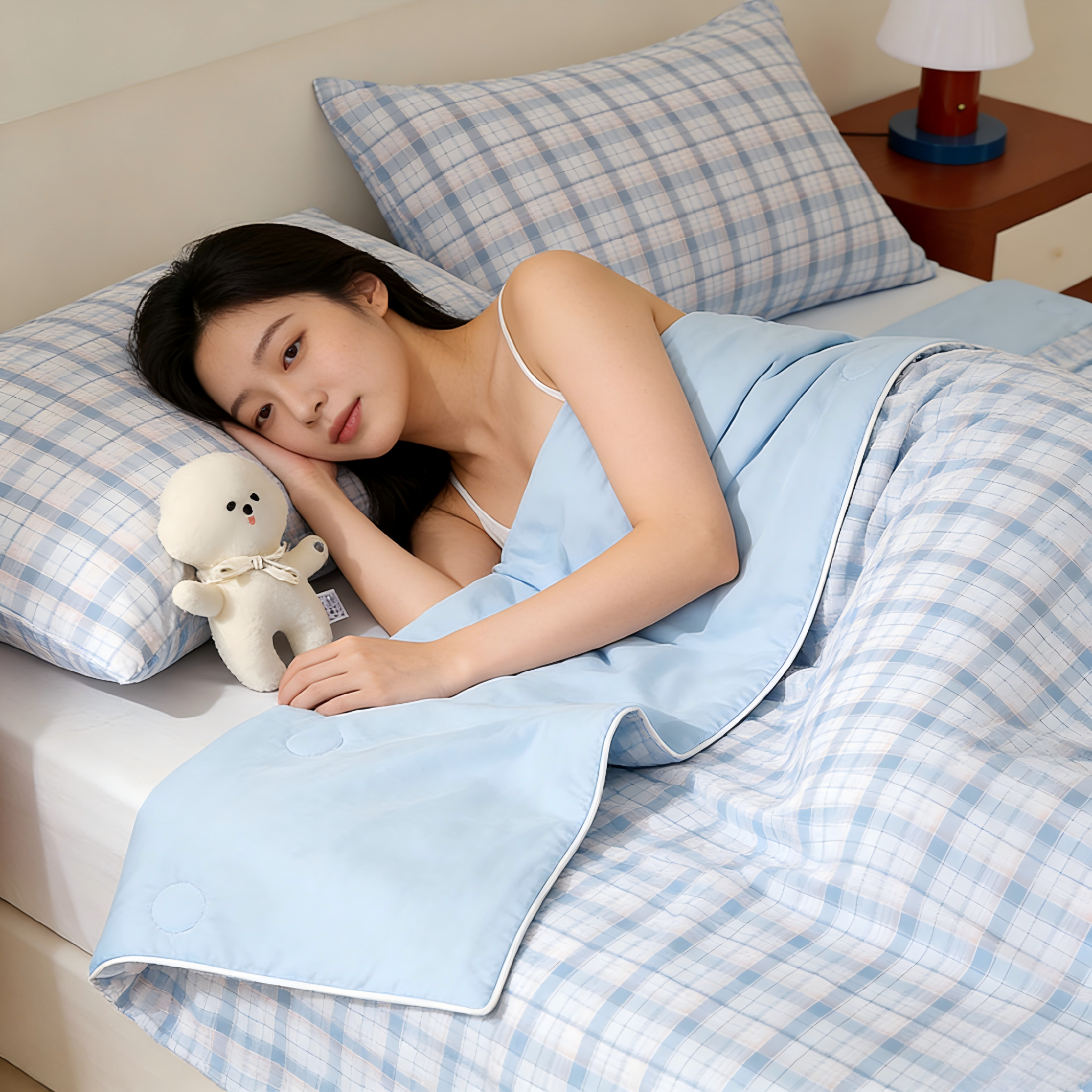 아리엘노 항균 아이스 실크 냉감이불 여름이불 차렵이불 쿨링이불 31,900원