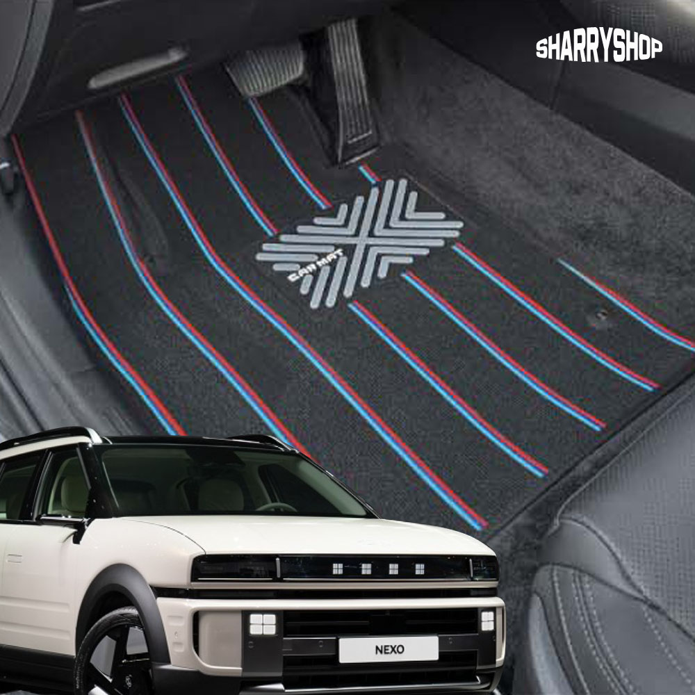 쉐리샵 디올뉴 넥쏘 2세대 전용 라인매트 풀세트 선택형 선물용 자동차발판 (2025년 이후), 06_블랙+M, 03_넥쏘 2세대 / 1열+2열+트렁크 103,800원