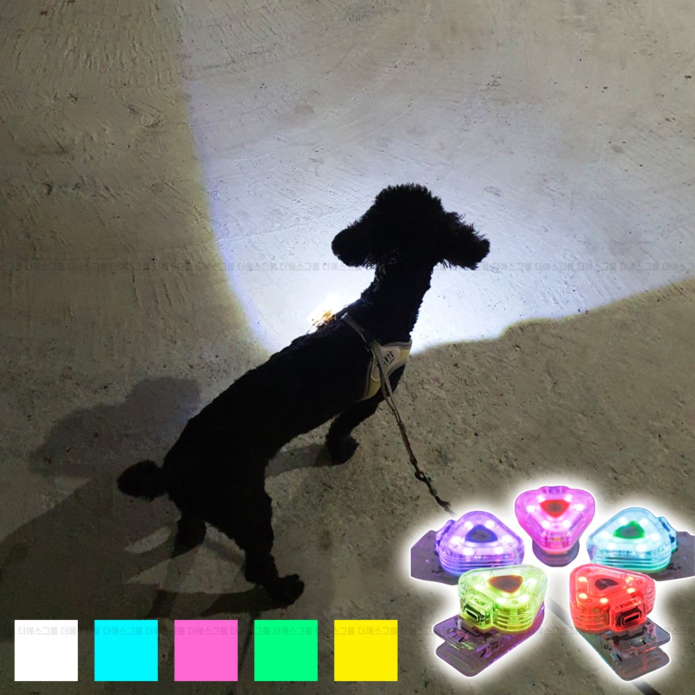 나이트가디언 P미니 반려견 야간 산책 LED 야광 목걸이 클립형 USB 충전식 펜던트 방수 후레쉬 21,000원
