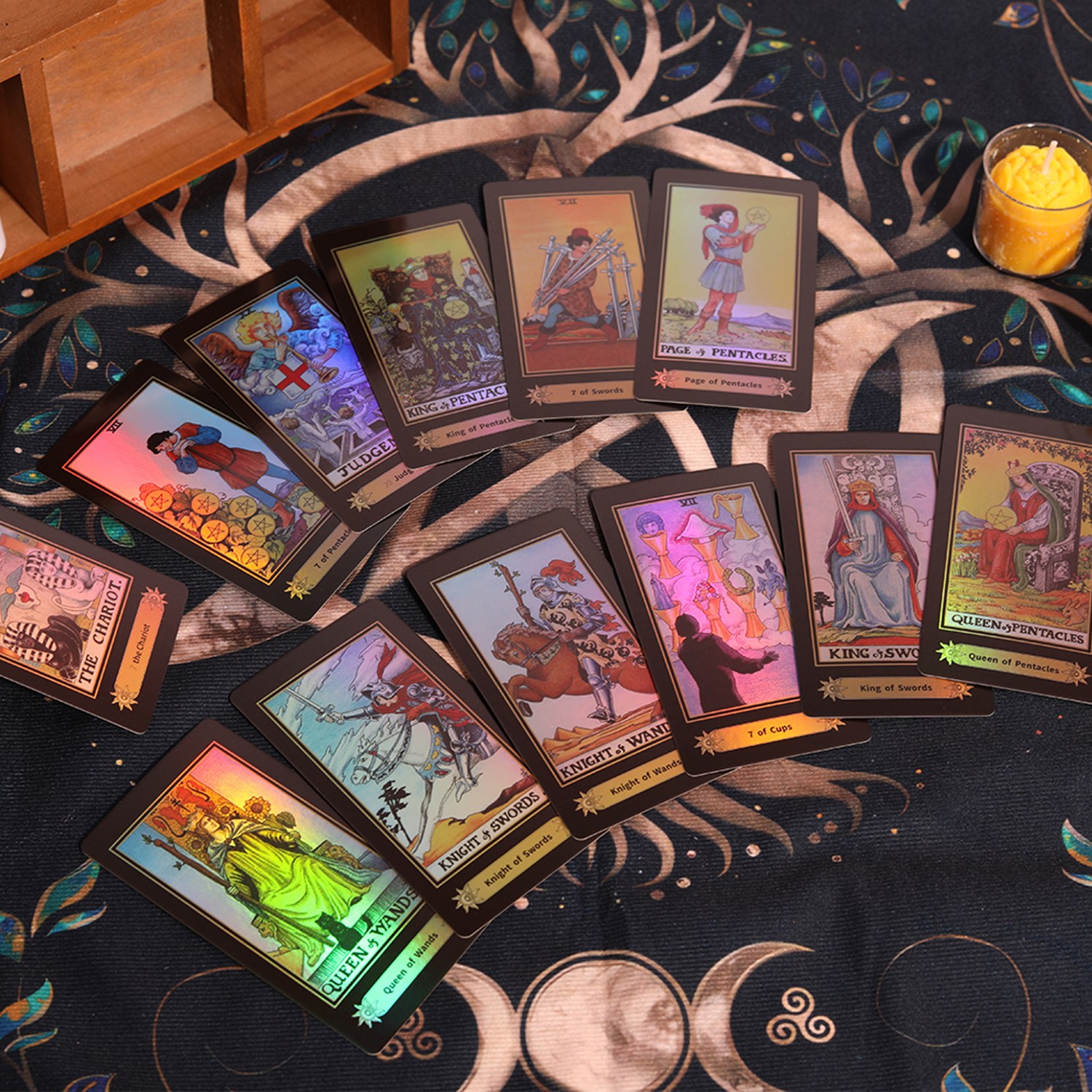 Ritebay,타로 카드 세트로 한글 설명서, 타로 식탁보, 수납 가방 포함, 1세트 35,000원