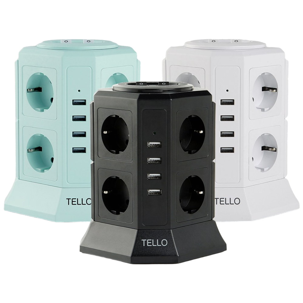 텔로 타워형 멀티탭 12구 (USB 4구 포함) 2M 3M 5M 60,000원