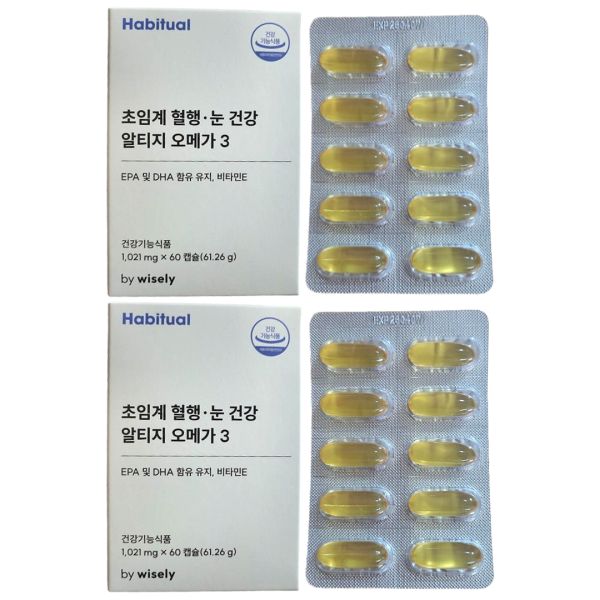 와이즐리 초임계 혈행 눈건강 알티지오메가3 총 120정 594399 28,000원