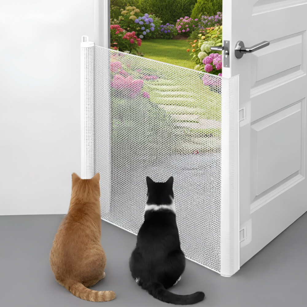 샤이니도트 강아지 안전문 무타공 메쉬 반자동 출입차단문 16,300원