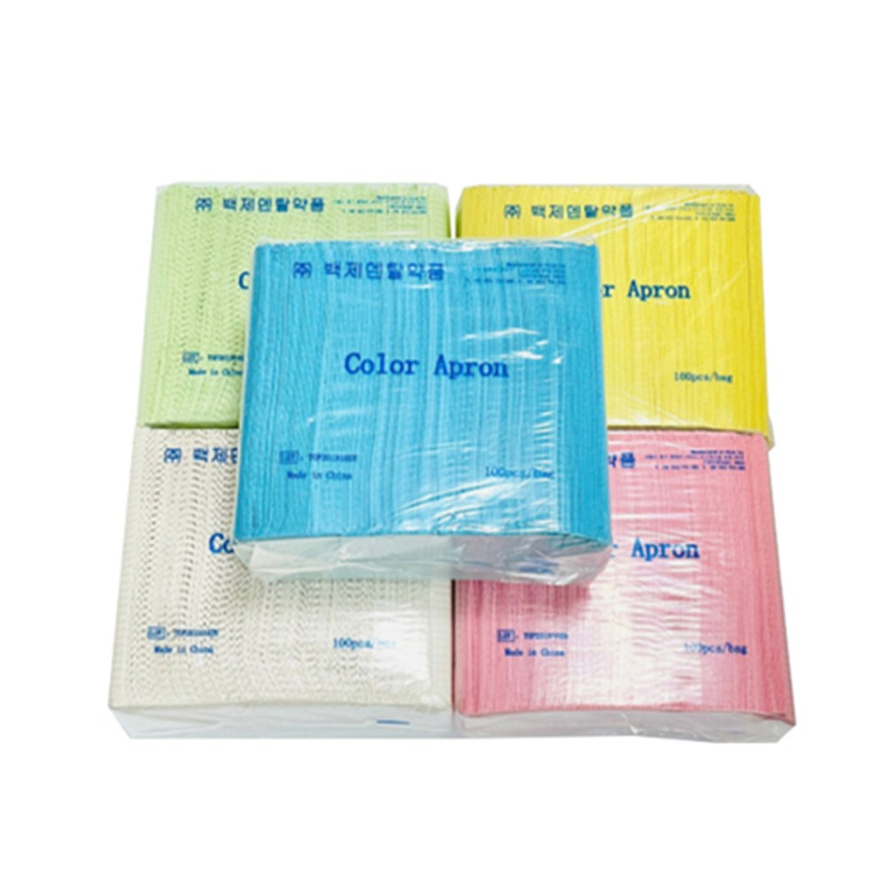 일회용 에이프런 의료용 비닐 앞치마 치과 병원 환자 진료 위생 보호용, 화이트, 500개 18,000원