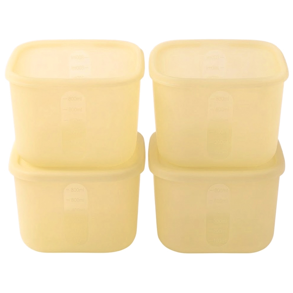 생활애담 실리콘 용기 냉동밥 전자레인지 오븐, 1세트, 옐로우(400mlX4p) 37,900원