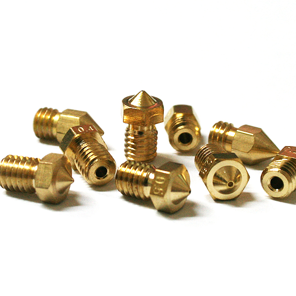 3D프린터 노즐 M6 황동노즐 MK8 E3D 노즐 1.75mm 0.2-0.8 350원
