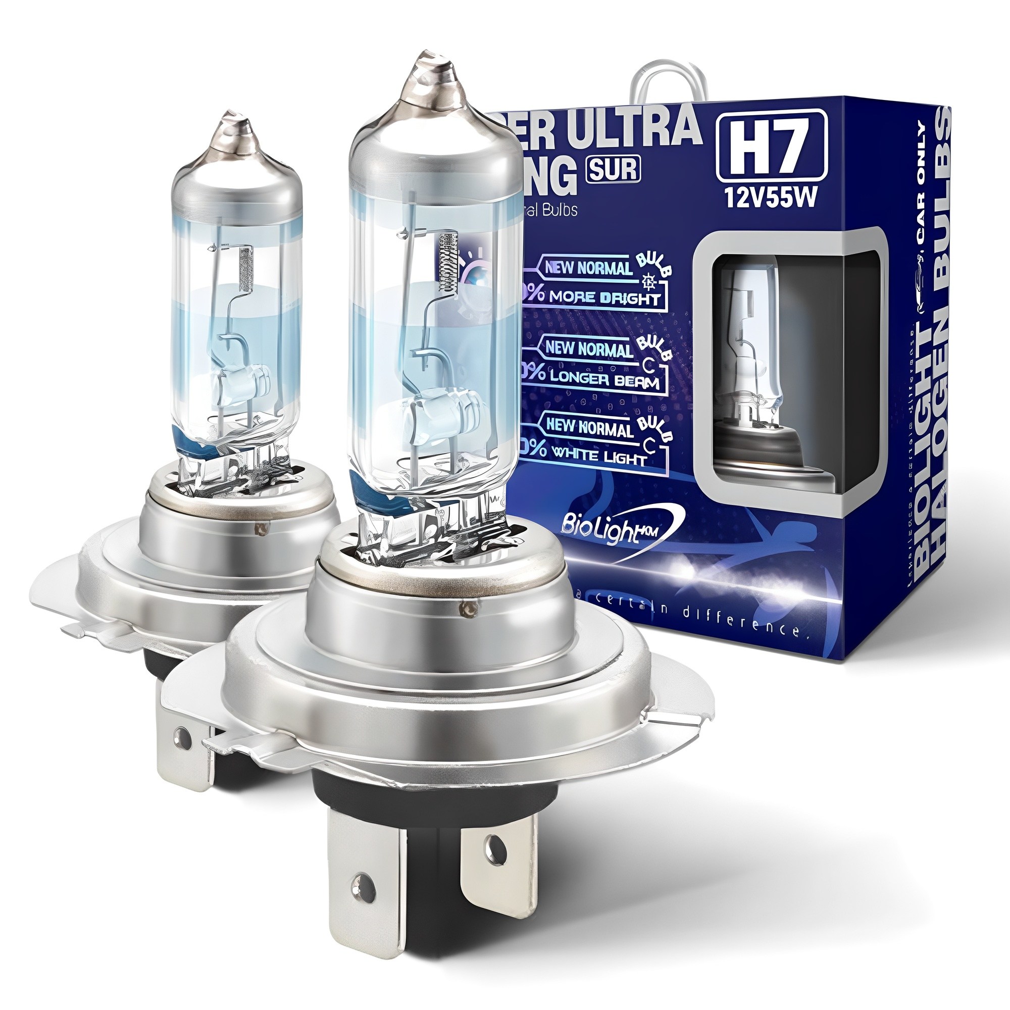 바이오라이트 슈퍼울트라레이싱 자동차 할로겐 전조등 전구 170% UP H7 2개입(1 Set) 18,800원