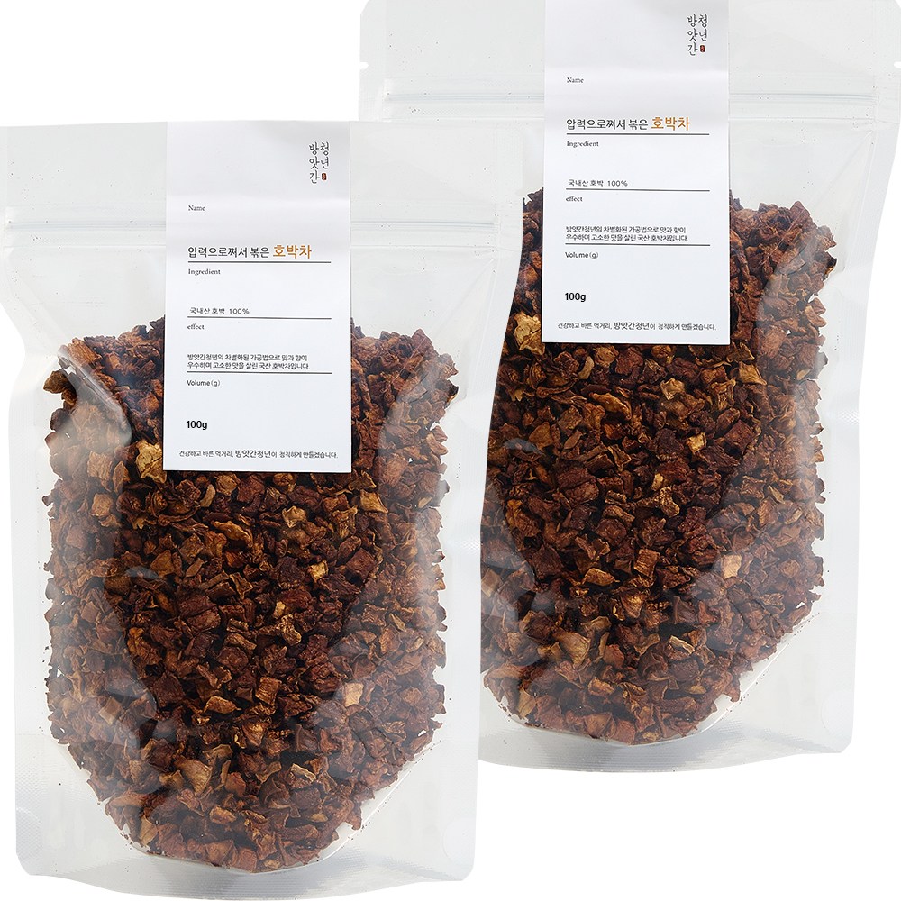 방앗간청년 압력으로 쪄서 볶은 국산 100% 호박차, 100g, 1개입, 2개 17,800원
