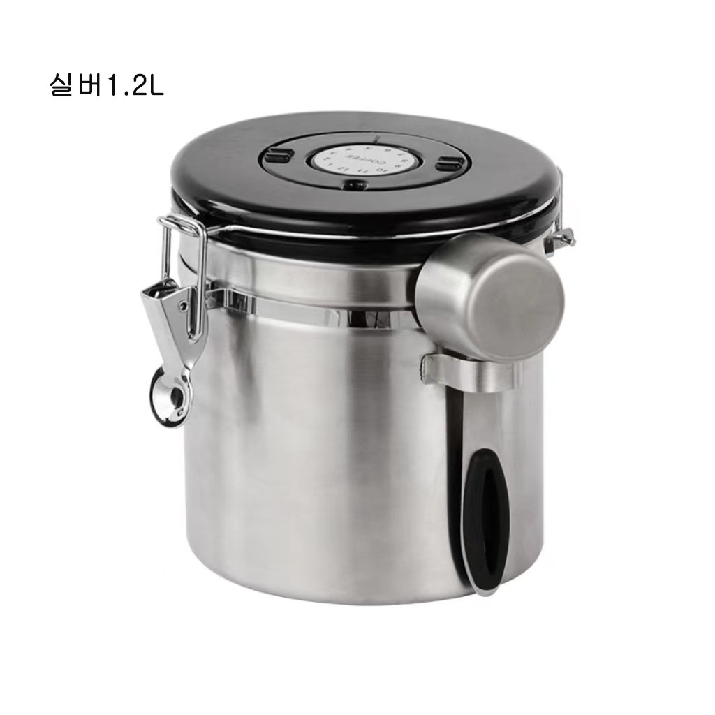 304Stainless steel 원두커피통 스푼부여 음식 보관함 저장함 밀봉통 13,800원