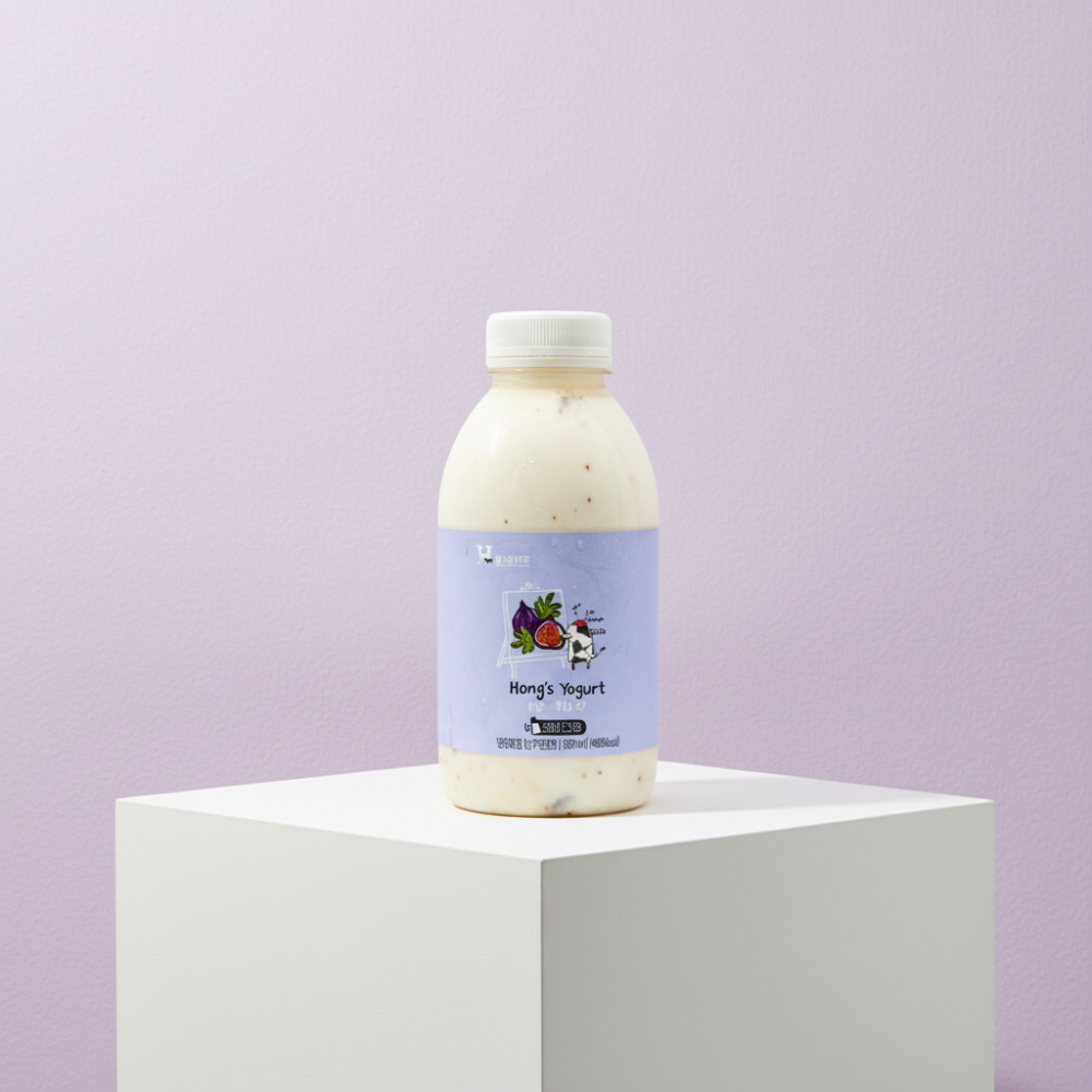 무항생제 인증 1등급 원유 제주 지헌목장 홍스요구르트 무화과 500ml 18,000원