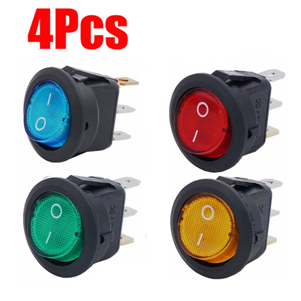 자동차 스위치 12개 있는 LED 5개 버스 4개 라운드 20A 컬러 방수 핀 로커 보트 12V 오토바이 3 가능 스위치가 사용 RV에 8,800원