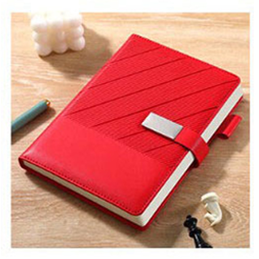 미래마켓 A5 양장 가죽 업무용 다이어리 회사 수첩 일기장 150매, 레드, 1개 11,500원