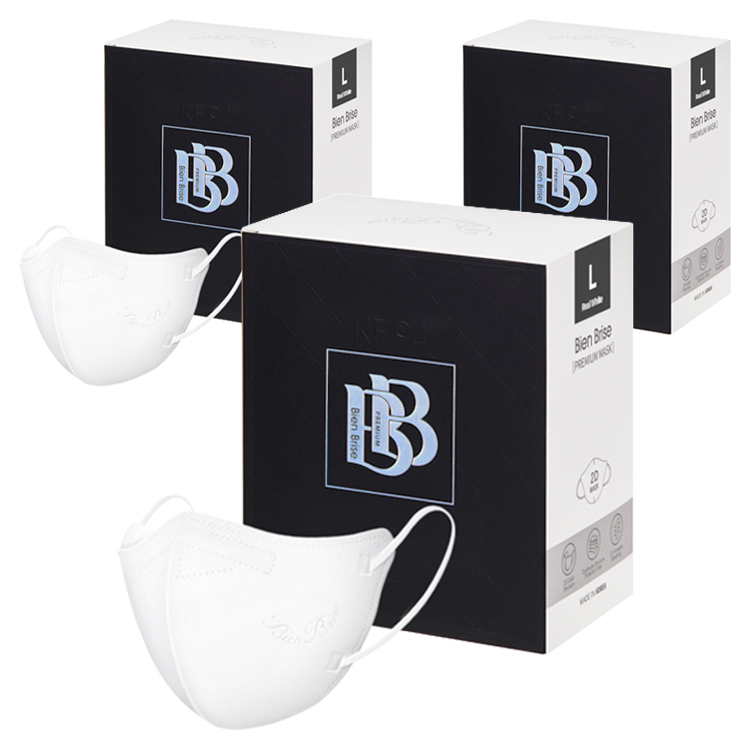 비앙브리제 프리미엄 방역용 마스크 대형 KF94, 25개입, 3개, 리얼 화이트 38,750원