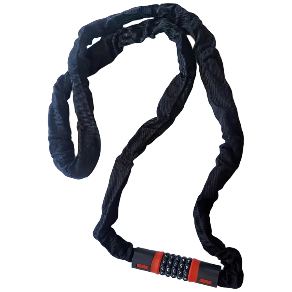 toolkick 긴 자전거 자물쇠 2m 튼튼한 오토바이 전기 자전거 자물쇠 비밀번호 자물쇠 체인 자물쇠, 1개, 블랙 18,860원