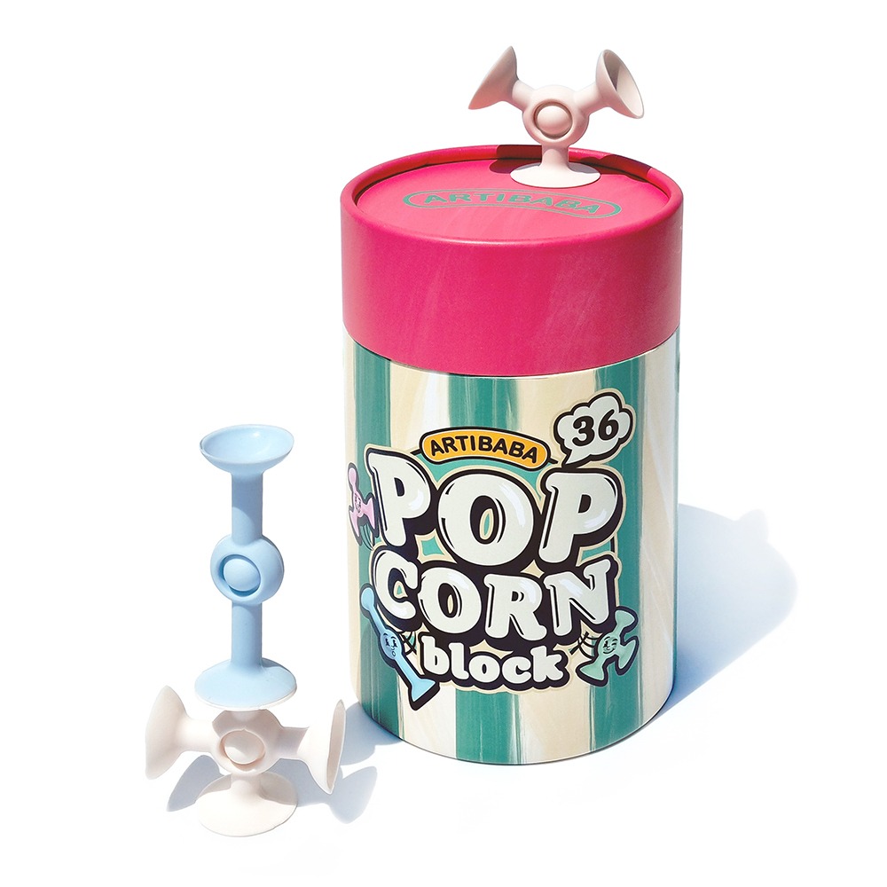 아티바바 팝콘블럭 플러스세트 36PCS - 유아 실리콘 블록 소근육 발달 푸쉬팝, 1개 49,000원