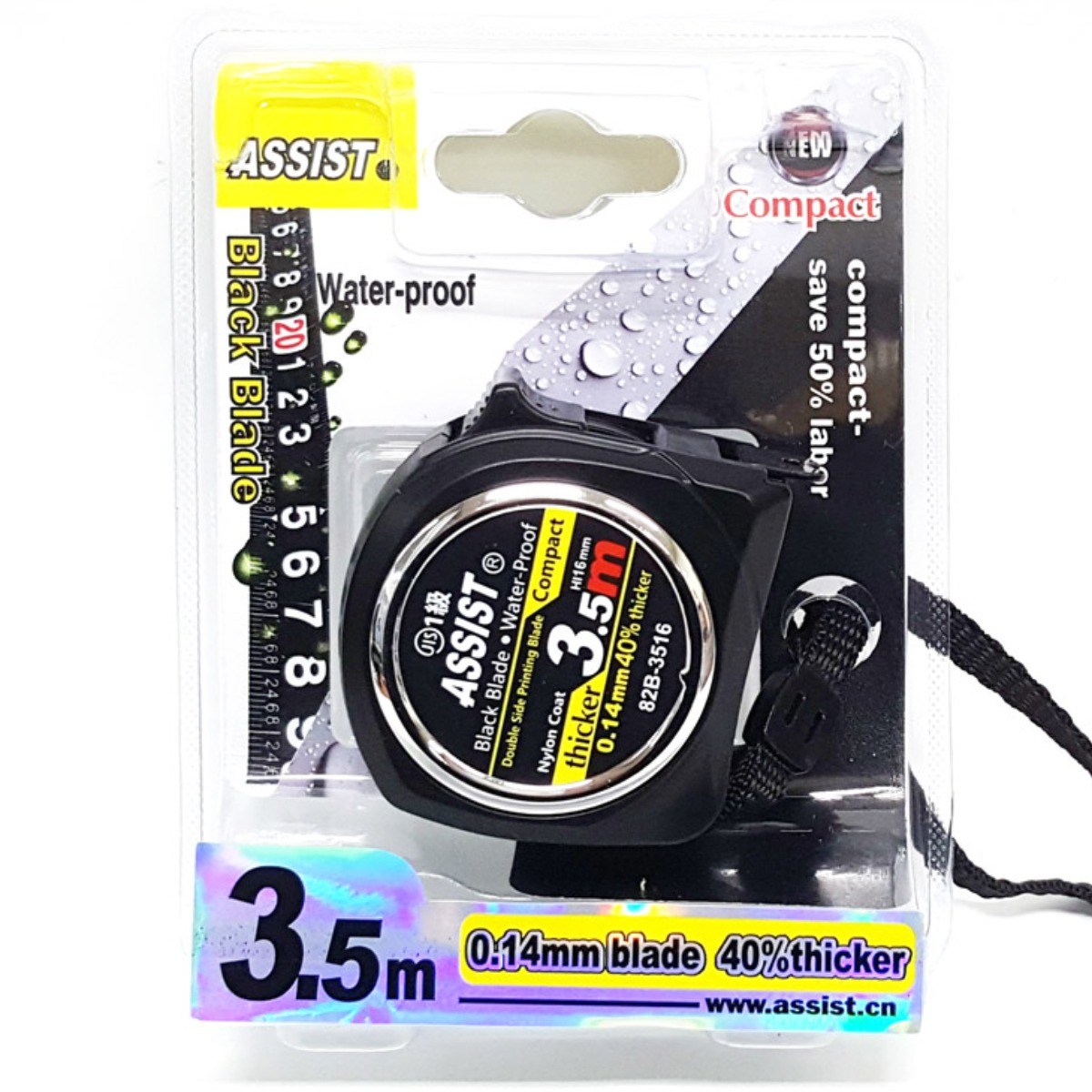 ASSIST 3.5M 82B-3516 방수 블랙 JIS 1급 양면 줄자 6,630원