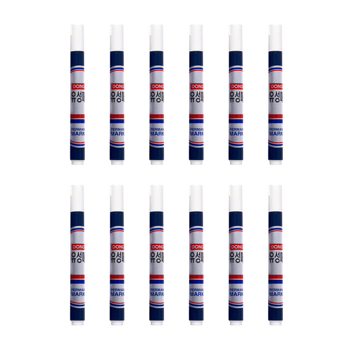 동아연필 유성매직 1타, 12개, 블랙 7,410원