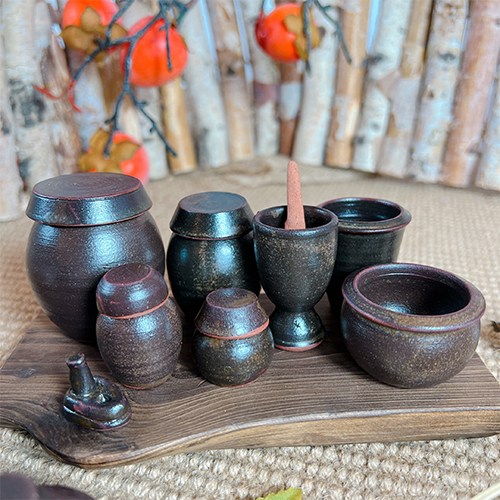 [왓위셀] 국산 미니 항아리 장독대 전통 민속 옹기 미니어처 인테리어 소품 5,000원