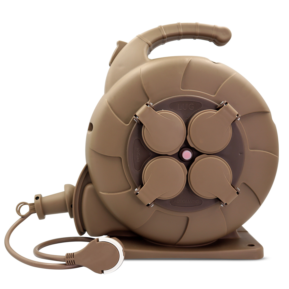 러그박스 오토릴선 20M 브라운 캡형 자동전기릴선 캠핑릴선 연장선 리드선, 20m, 브라운, 1개 80,000원