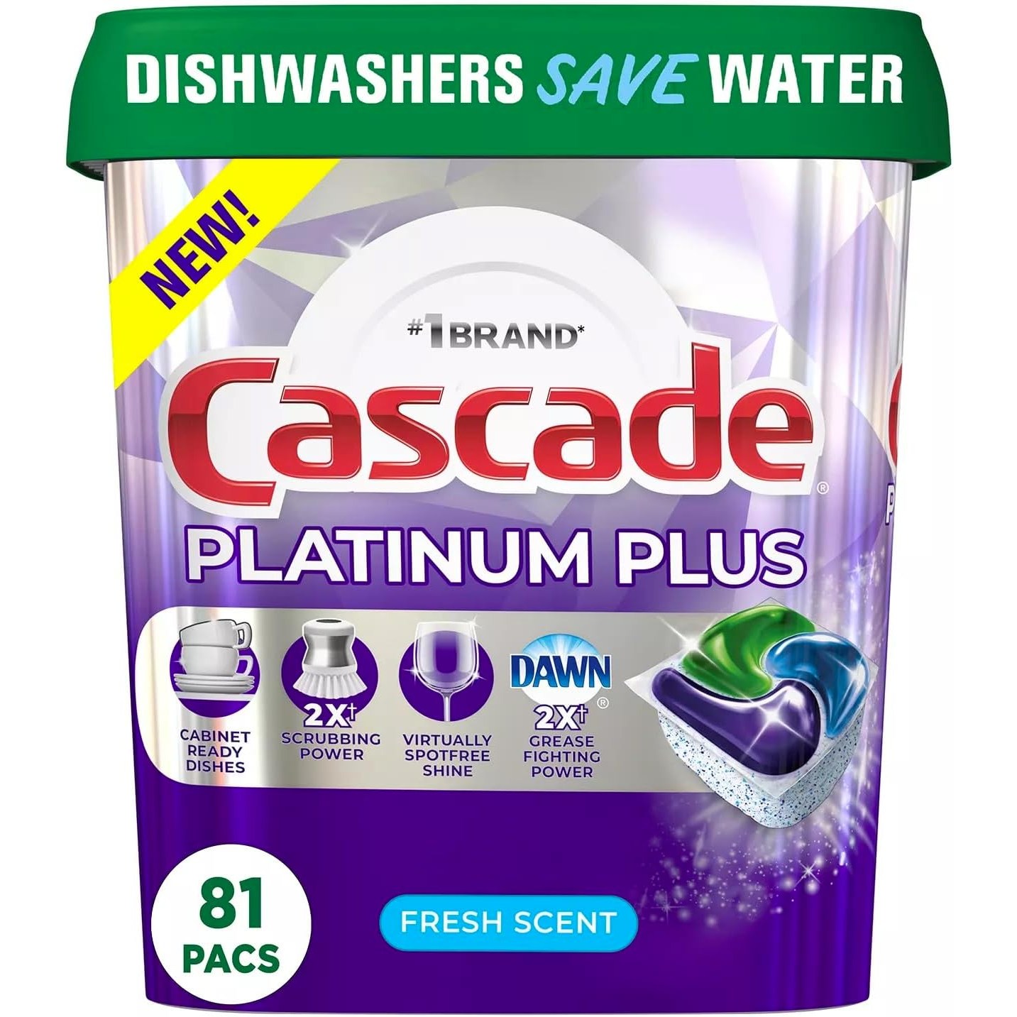 캐스케이드 플래티넘 식기세척기 캡슐 세제 81개입 1.25kg x2통 76,900원