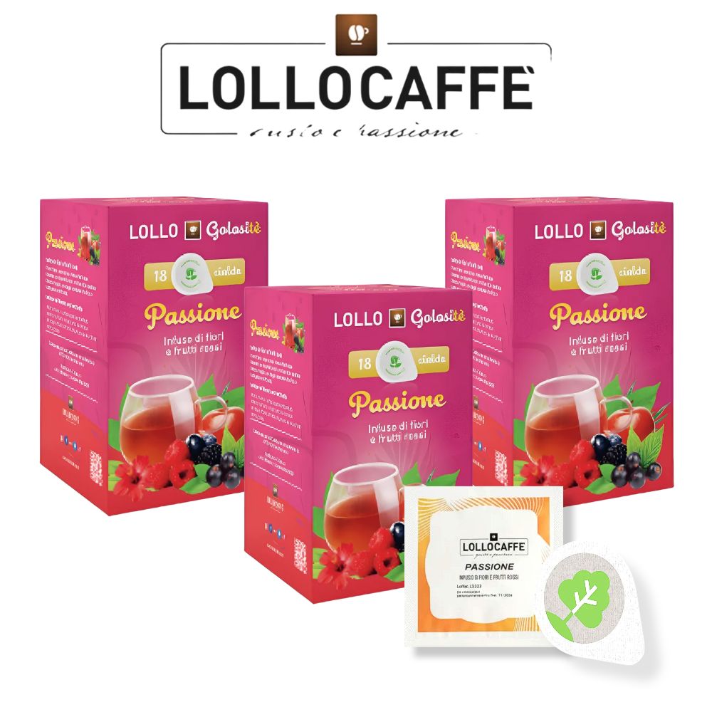 [롤로] PASSIONE | ESE 차 파드(포드)커피(44mm) | 3.3g, 18개 | 히비스커스 | 이탈리아 나폴리 | 미슐랭쎼프가 극찬한 티 |, 2.5g, 3세트, 18개입 42,000원