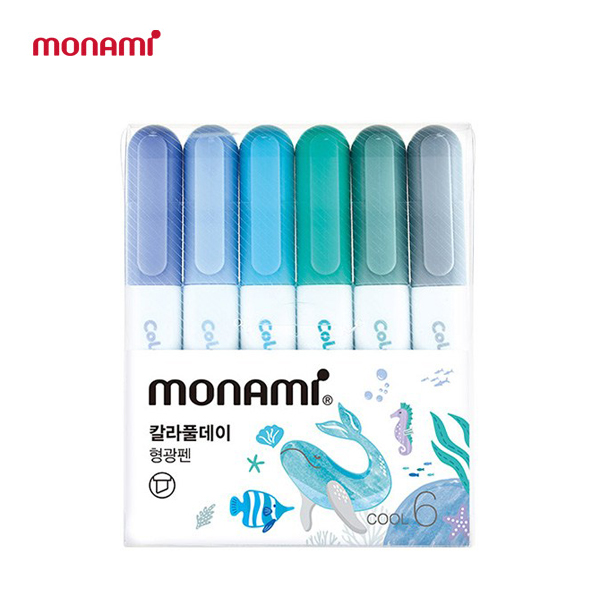 모나미 NEW 칼라풀데이 형광펜 6색세트 사각닙 형광펜 학생 형광펜 문구 형광펜 8,800원