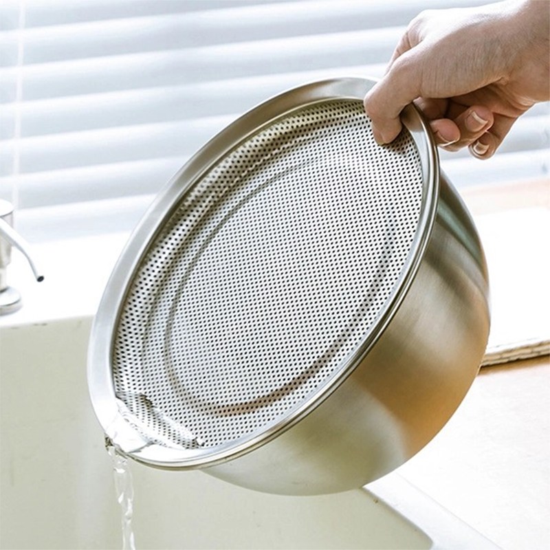 CookNest 스텐 믹싱볼 채반 뚜껑 3종 세트 6,990원