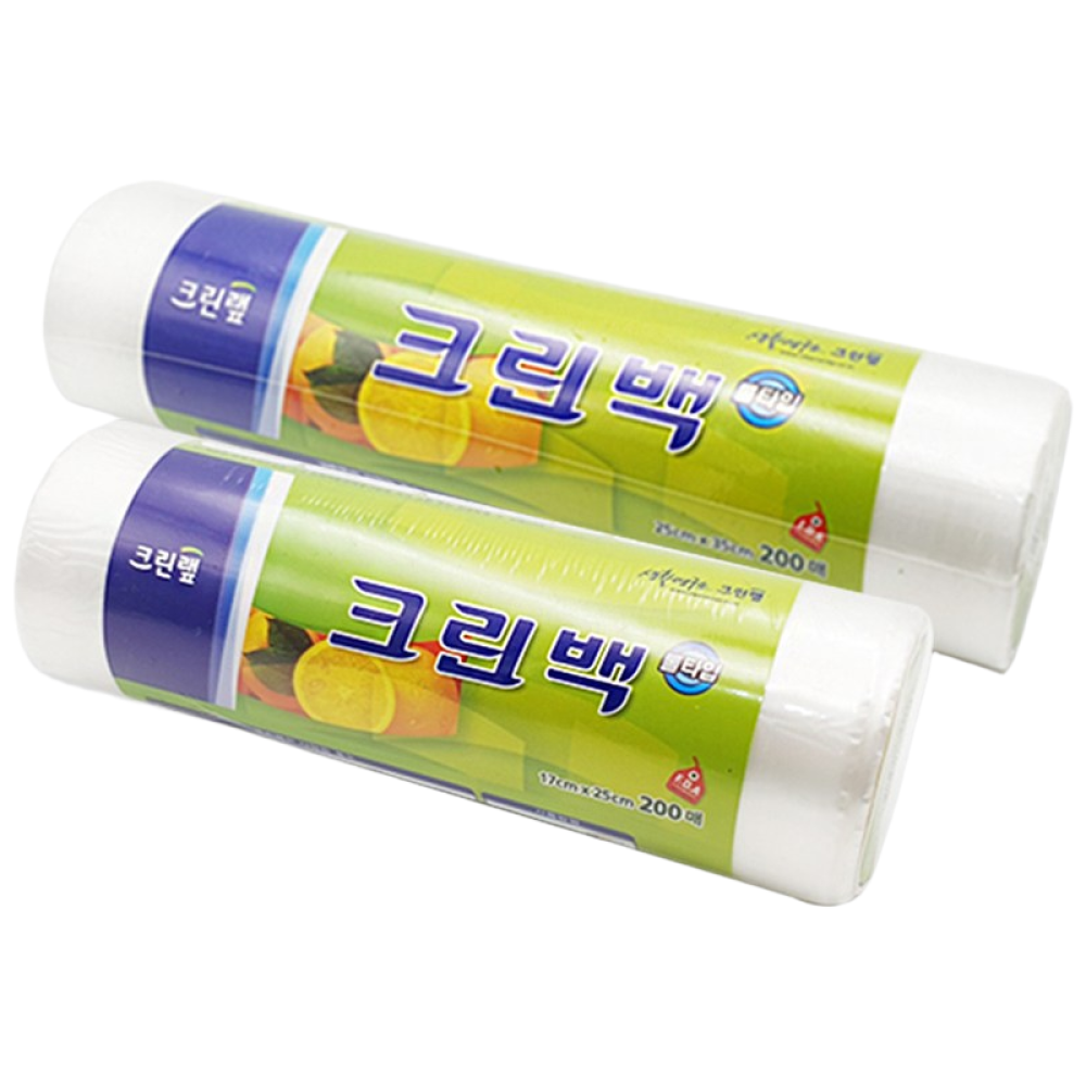 크린랩 크린팩 롤백 200매 4SET(17cm x 25cm(2개)+25cm x 35cm(2개)), 혼합, 1세트, 4개 13,800원