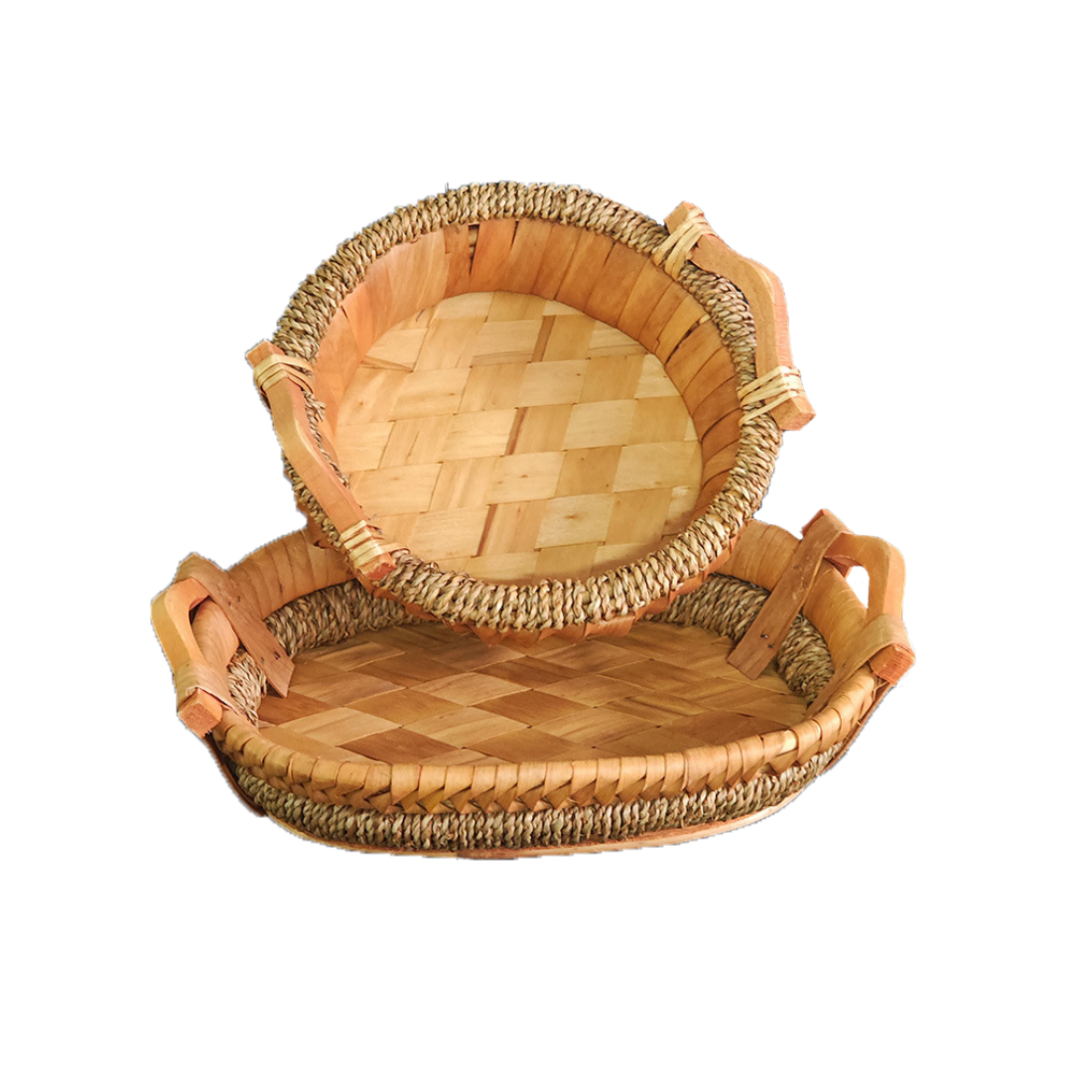 89마트 내추럴 라탄 수납 바구니 트레이 바스켓, 1개, 원형 9,900원