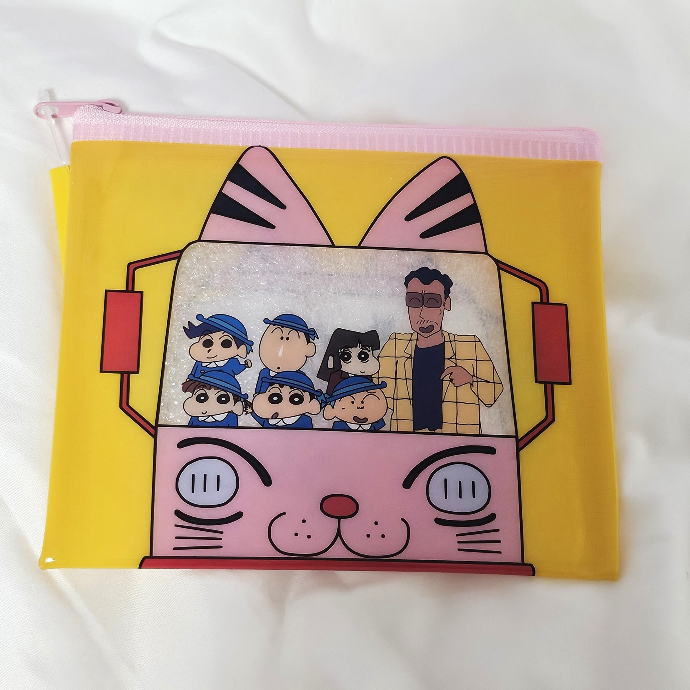 일본 크레용 신짱 짱구는 못말려 유치원 버스 사각 파우치 4,000원