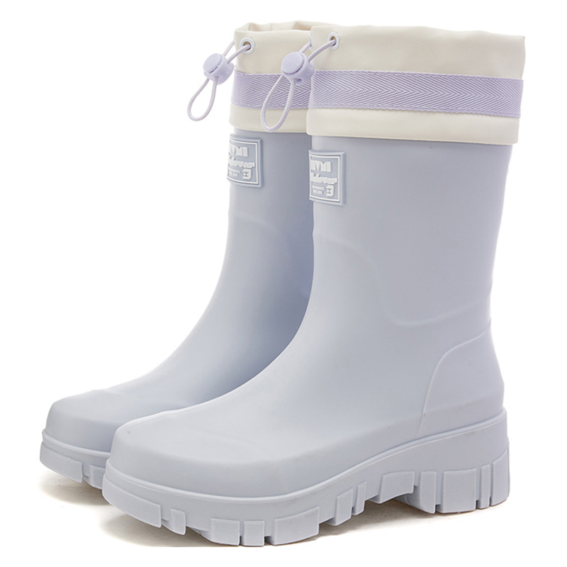 Gudetu 여성 논 슬립 방수 드로스트링 미디엄 레인부츠 8,340원