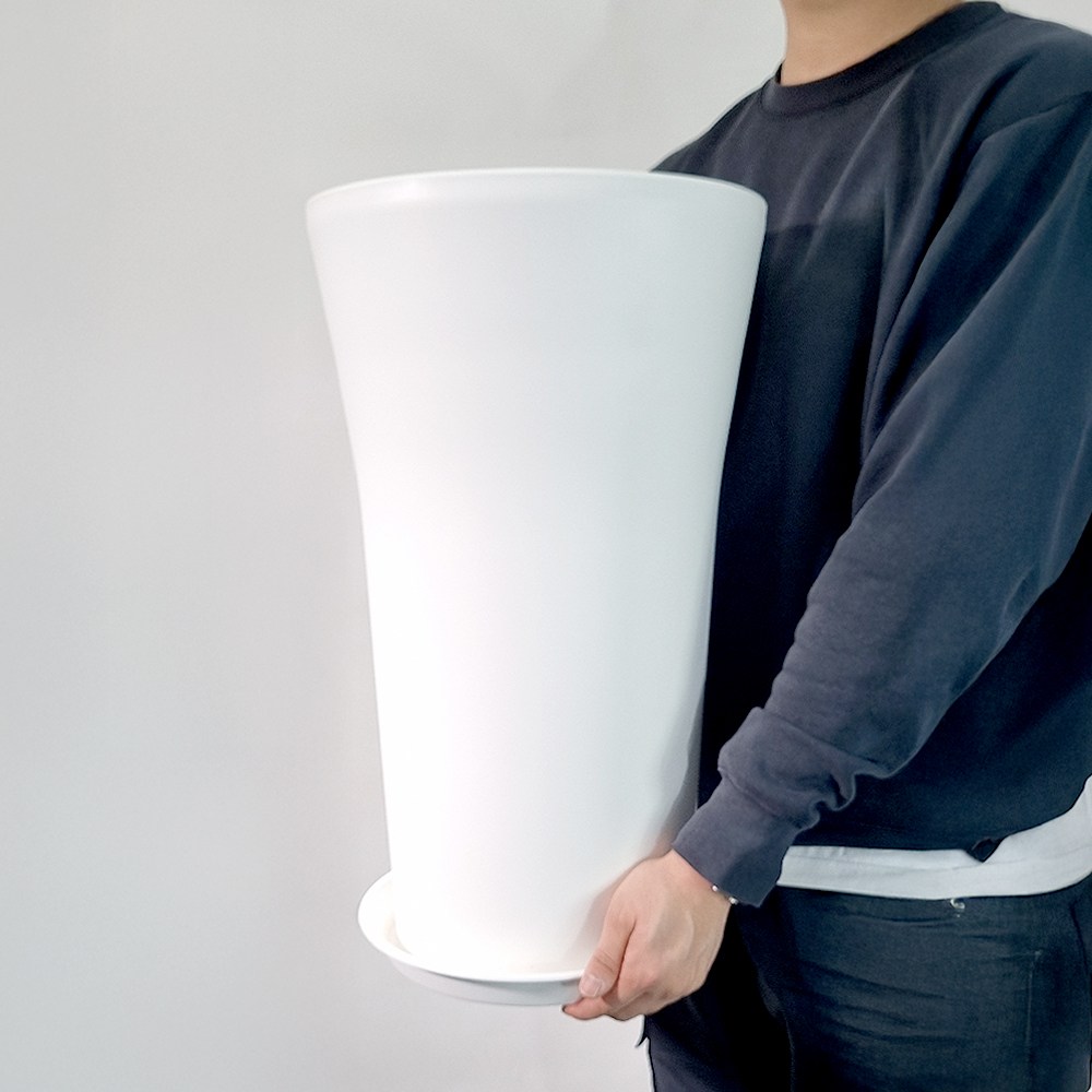 식물연구소 플라스틱 인테리어 대형 비너스 원형 화분 2호 화이트 16,070원