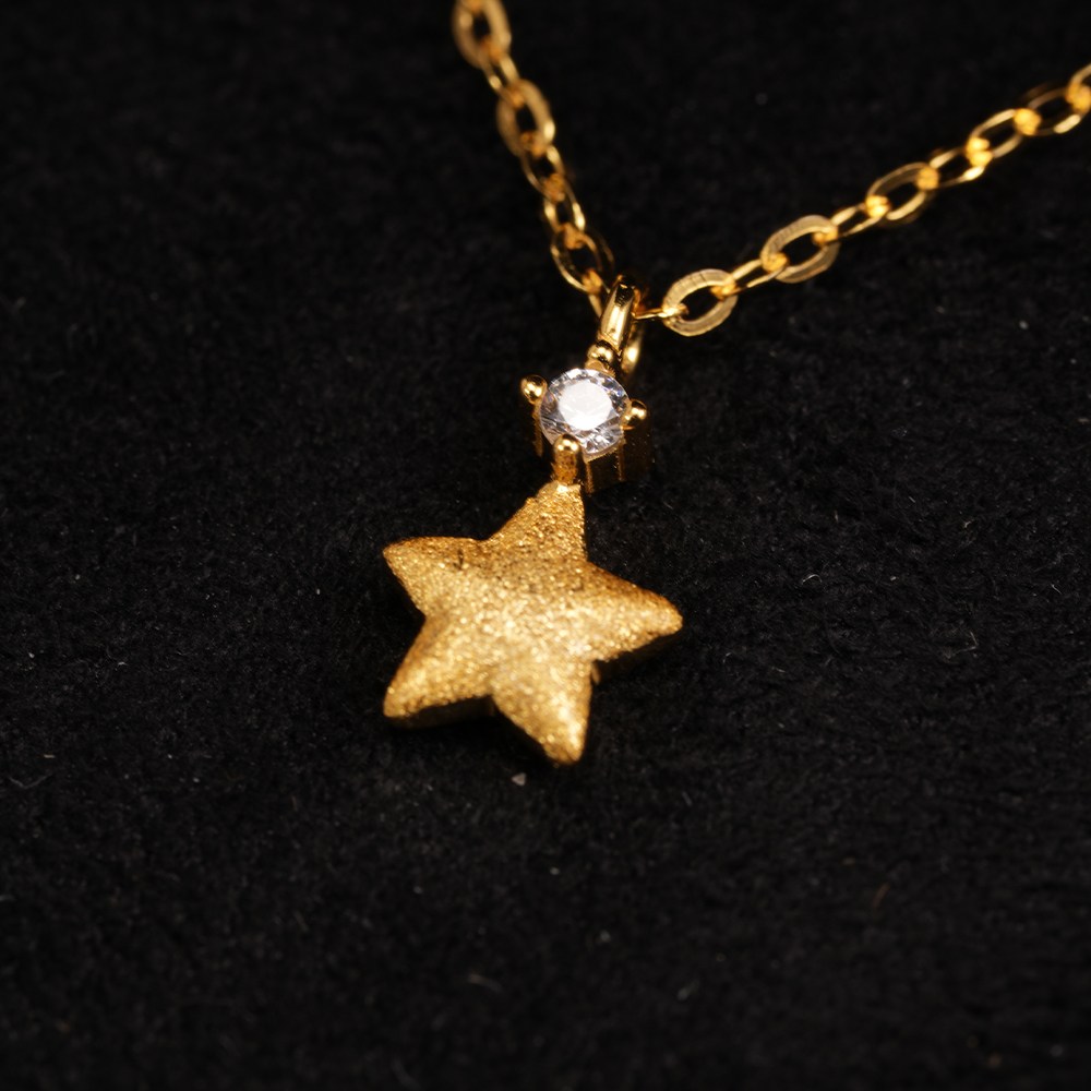 오누이디스플레이 925실버 별 목걸이 무광 스타 팬던트 큐빅 포인트 여성 데일리 목걸이 39,000원