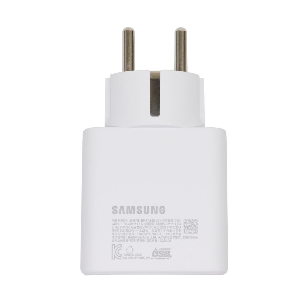 삼성전자 삼성 45W 고속 여행용 충전기 + C to C 케이블 EP-TA845 접지형, 접지형세트, 1개 44,000원