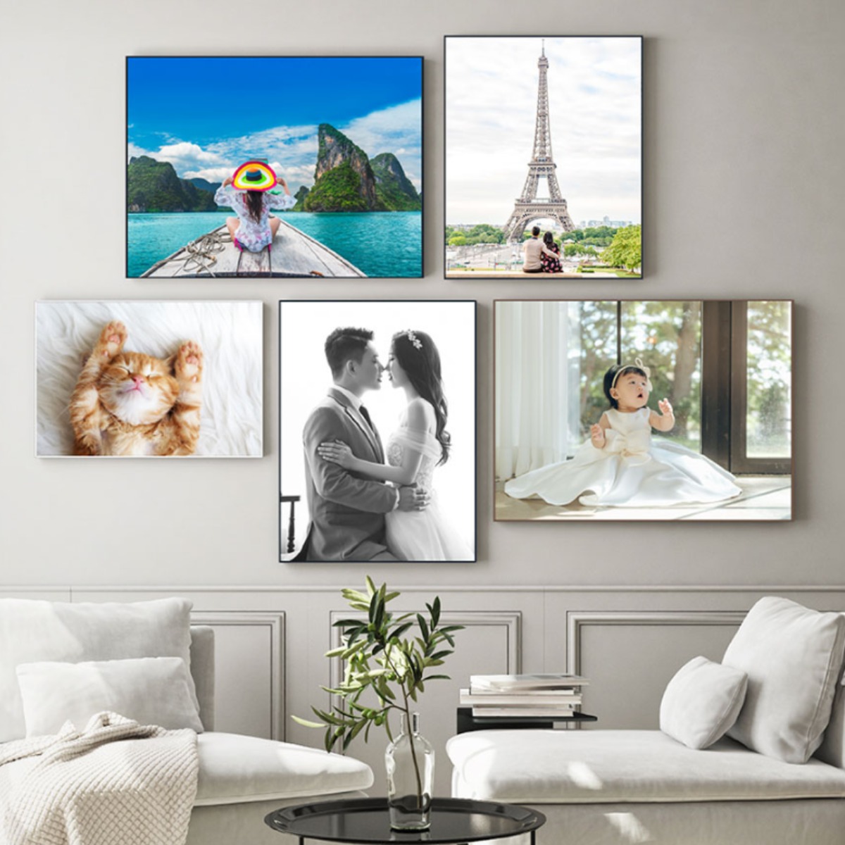 포토반광 심플프레임 슬림한 액자 가족 사진액자 웨딩액자 주문제작 인테리어 액자 38,310원