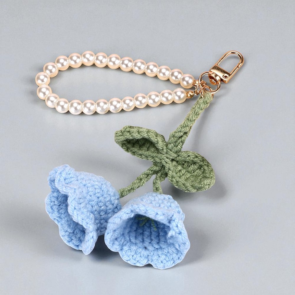 엘리다움 플레르 튤립 진주 키링 미니 뜨개 니트 꽃 열쇠고리 플라워 백꾸 가방 에어팟 버즈 꽃백참, 1개, 블루 튤립 7,900원