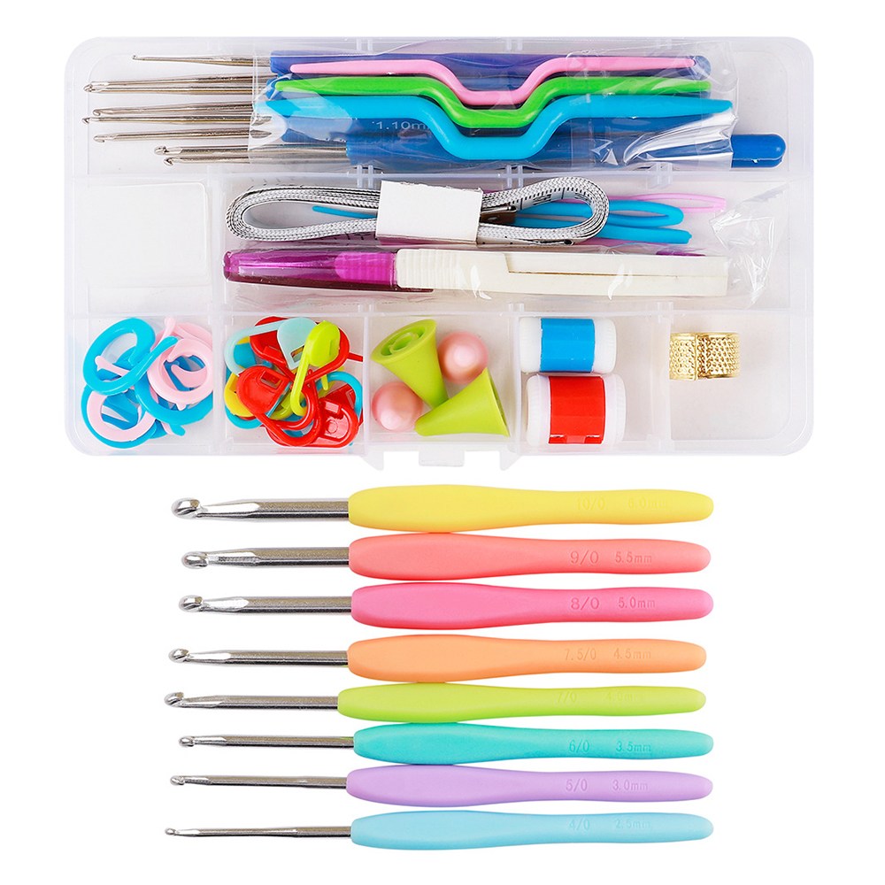 라라공방 스타터 뜨개질 코바늘 실속형 올인원 53종 세트 + 케이스, 1개 10,980원