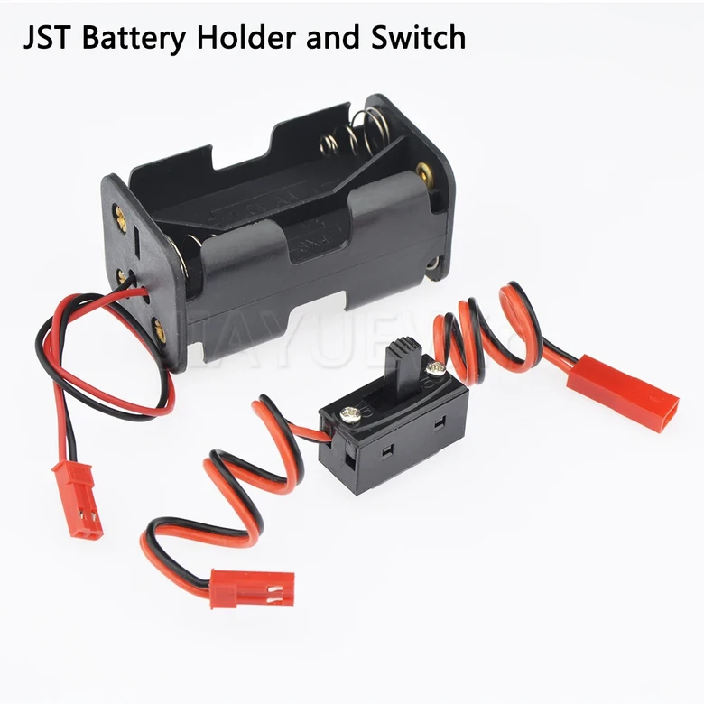 1pc AA 배터리 상자 자동차 홀더 JST Off Futaba DIY 수신기 RC 보트 On 비행기 스위치 JR 전원 플러그가있는 9,300원