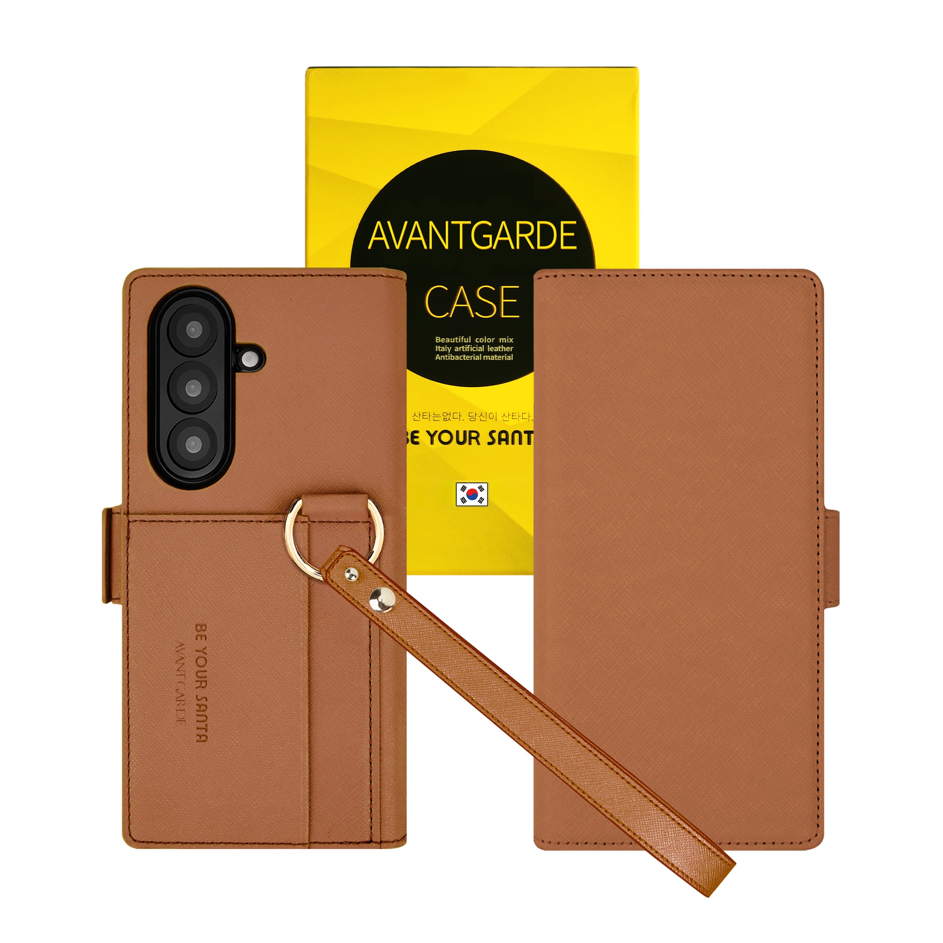 비유어산타 갤럭시 Z폴드7 케이스 핸드스트랩 세트 지갑 국산 인조 PU 가죽 아방가르드 64,700원