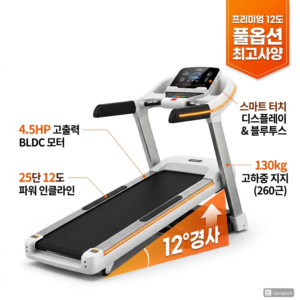 모션핏 가정용 런닝머신 접이식 전동 경사 저소음 워킹패드 홈트 운동기구, 화이트, 프리미엄형 25단 699,000원